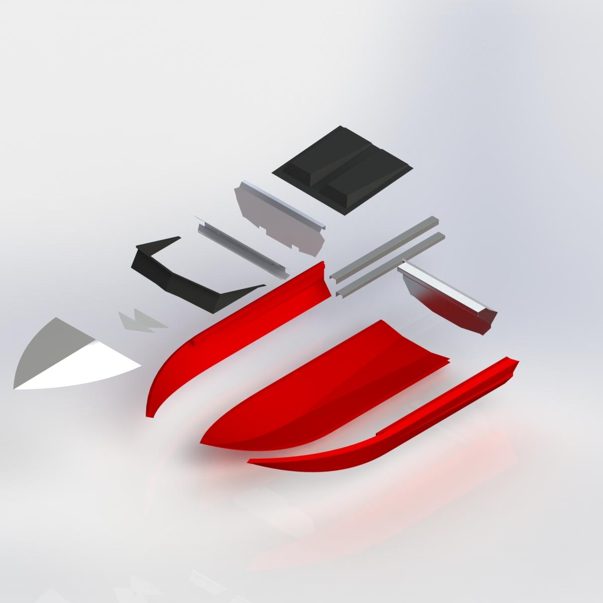 Descent-red-mini-jet-boats-D54-EXPLODED-australia