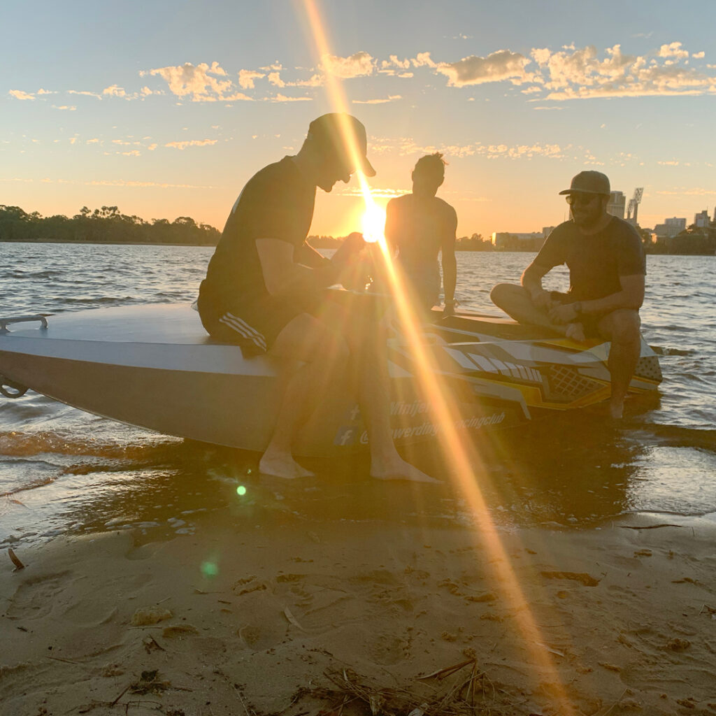 sun-setting-on-friends-on-minijet-boat